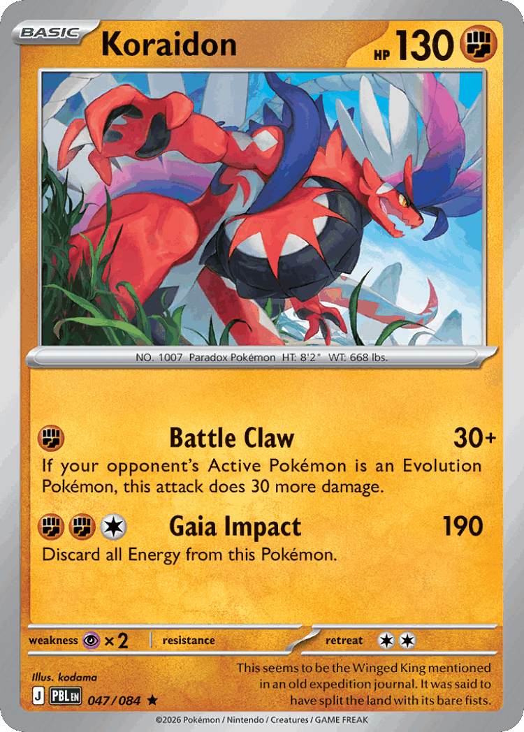 Koraidon #47 from Pitch Black - Rare