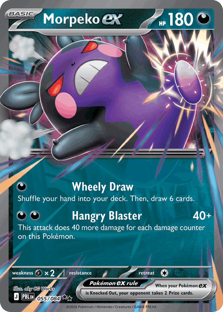 Morpeko ex #55 from Pitch Black - Double Rare - Illustrated by aky GG Works
