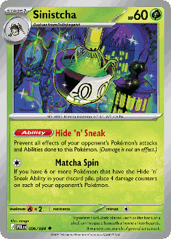 Sinistcha Pokémon TCG card art