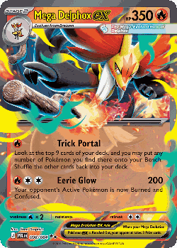 Mega Delphox ex Pokémon TCG card art