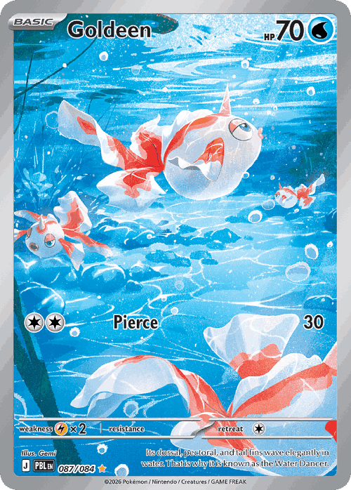 Goldeen #87 from Pitch Black - Illustration Rare - Illustrated by Gemi