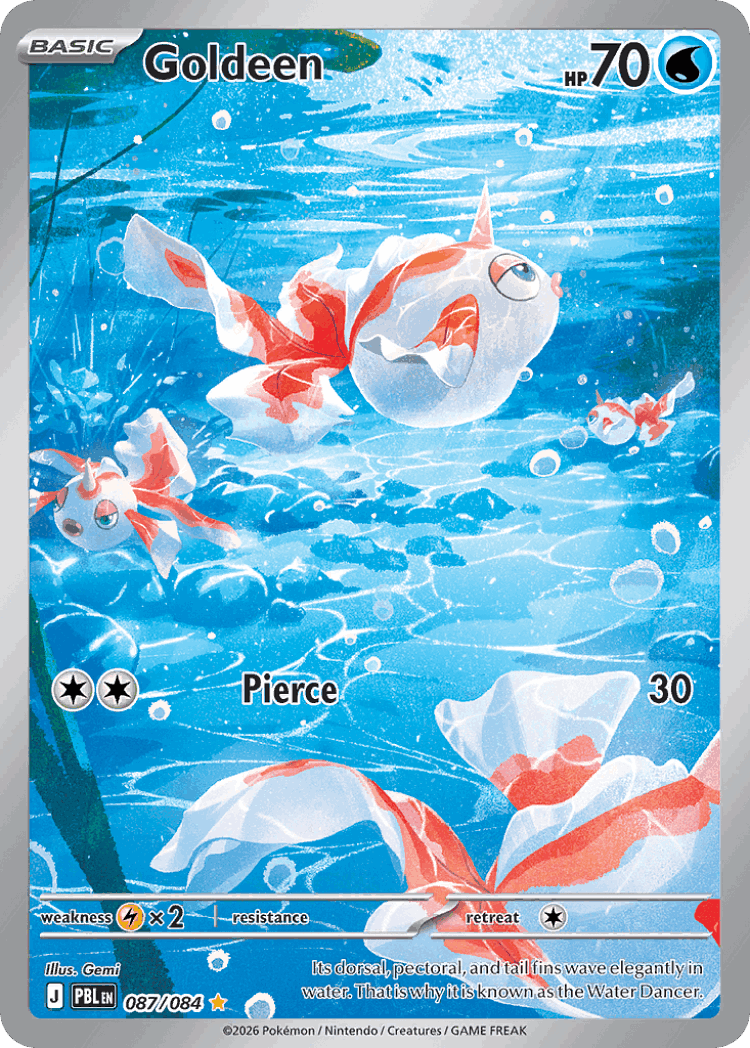 Goldeen #87 from Pitch Black - Illustration Rare - Illustrated by Gemi