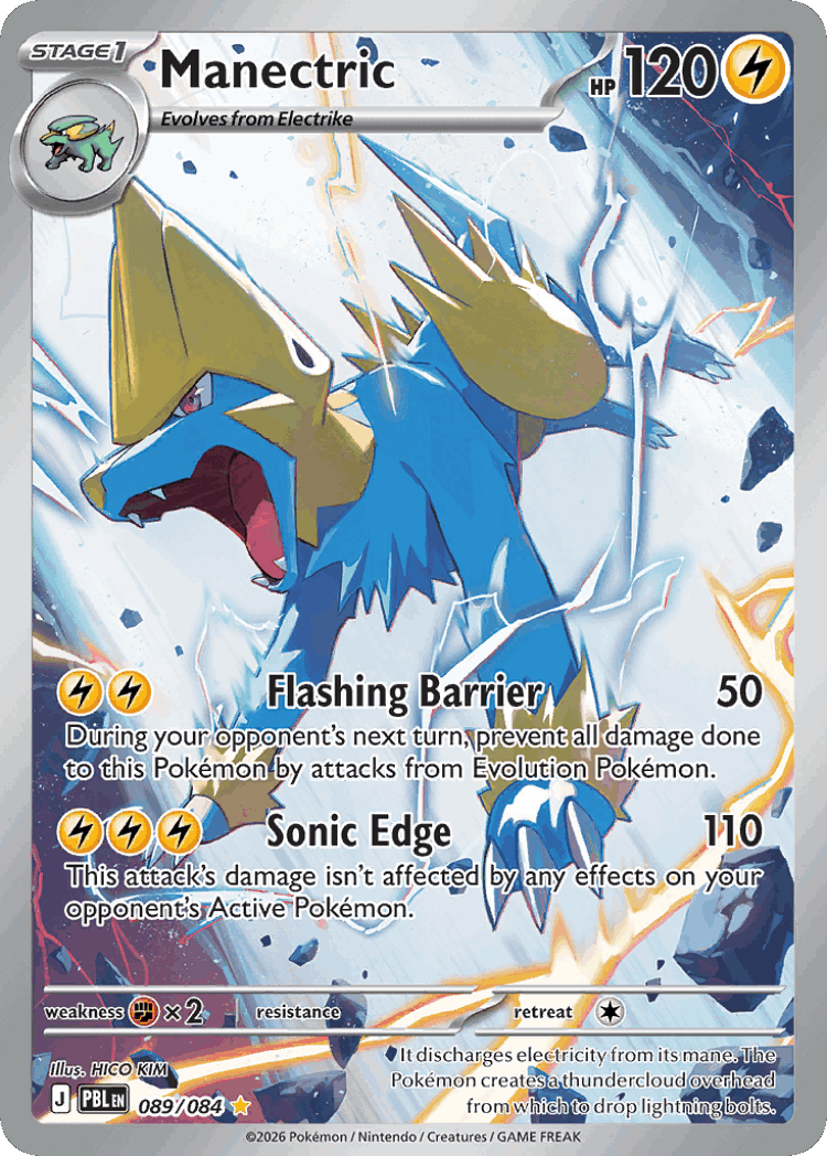 Manectric #89 from Pitch Black - Illustration Rare - Illustrated by HICO KIM