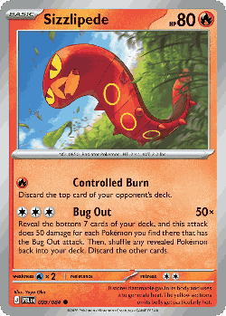 Sizzlipede Pokémon TCG card art