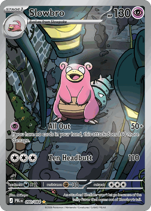 Slowbro #90 from Pitch Black - Illustration Rare - Illustrated by Mékayu