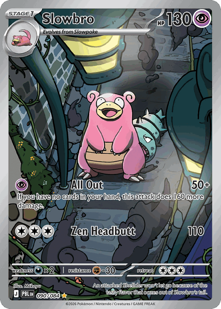 Slowbro #90 from Pitch Black - Illustration Rare - Illustrated by Mékayu