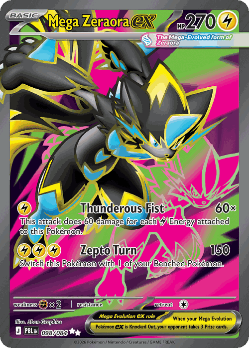 Mega Zeraora ex 98, Pitch Black