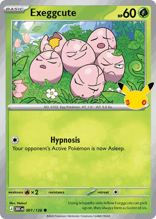 Exeggcute Pokémon TCG card art