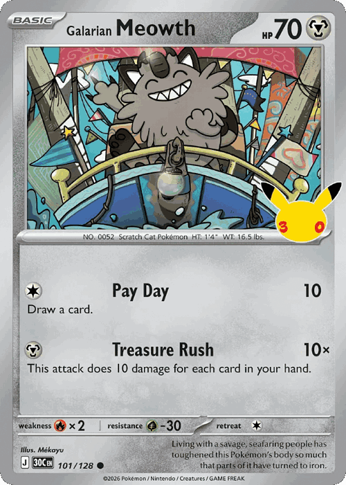 Galarian Meowth 101, 30th Celebration