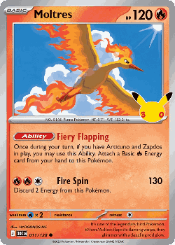 Moltres Pokémon TCG card art