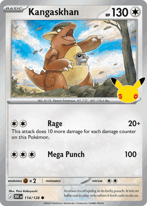 Kangaskhan 114, 30th Celebration