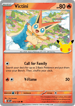 Victini Pokémon TCG card art