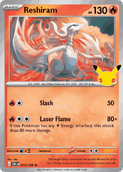 Reshiram Pokémon TCG card art