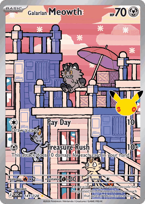 Galarian Meowth 141, 30th Celebration
