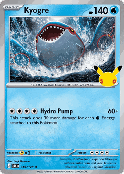 Kyogre Pokémon TCG card art