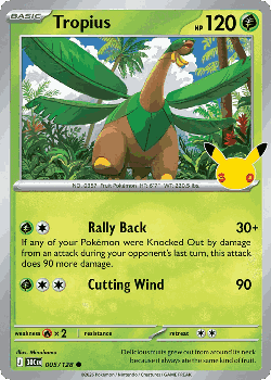 Tropius Pokémon TCG card art