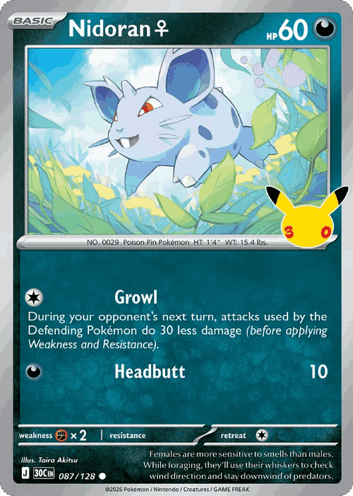 Nidoran ♀ 87, 30th Celebration