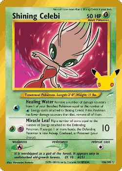 Shining Celebi Pokémon TCG card art