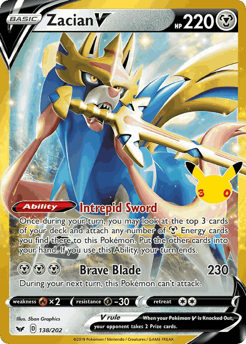 Zacian V 138, 30th Celebration: Classic Collection