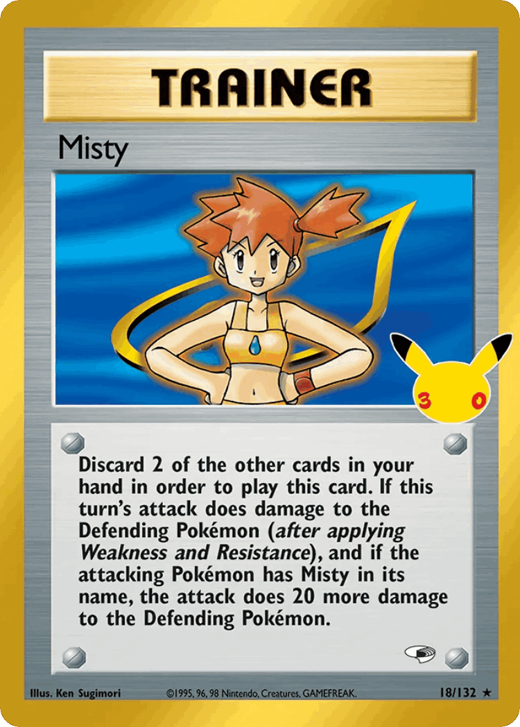 Misty #18 from 30th Celebration: Classic Collection - Rare Holo - Illustrated by Ken Sugimori