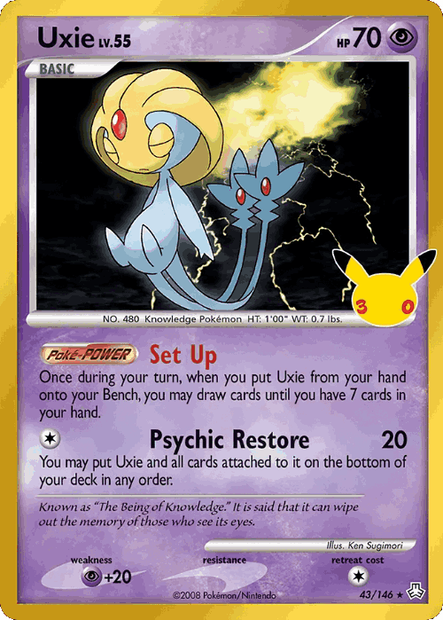Uxie Pokémon TCG card art