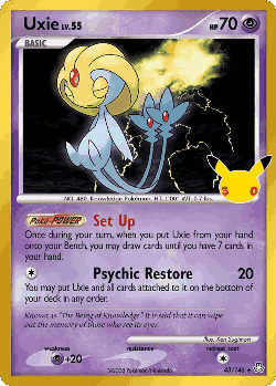 Uxie Pokémon TCG card art