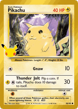 Pikachu Pokémon TCG card art