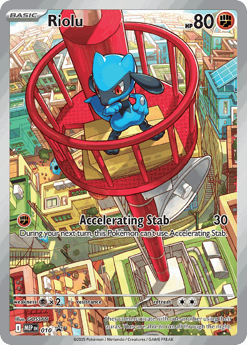 Riolu #10 from Mega Evolution Black Star Promos - Promo - Illustrated by GOSSAN