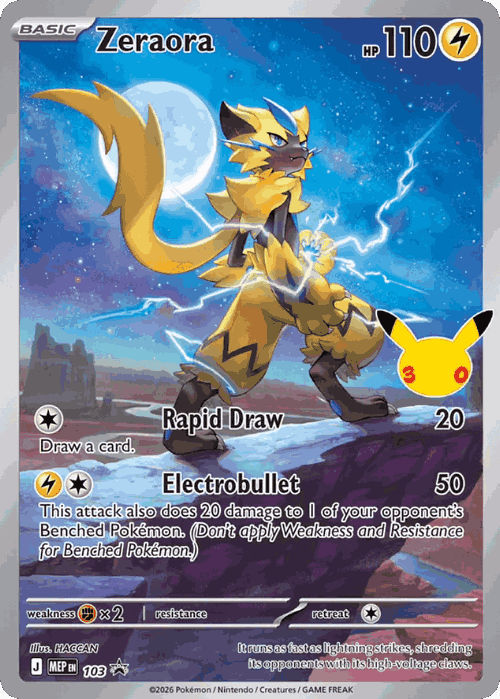 Zeraora 103, Mega Evolution Black Star Promos