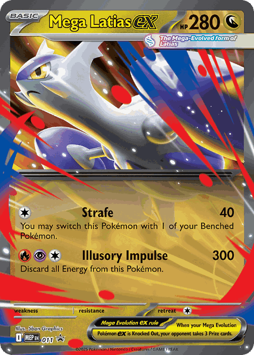 Mega Latias ex #11 from Mega Evolution Black Star Promos - Promo - Illustrated by 5ban Graphics