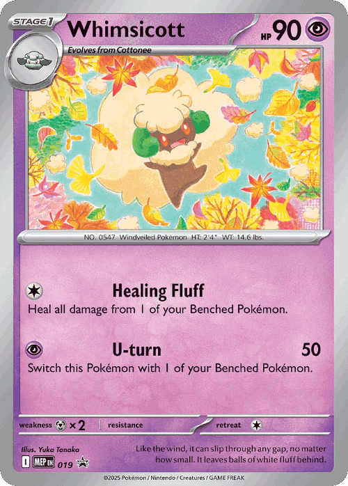 Whimsicott #19 from Mega Evolution Black Star Promos - Promo - Illustrated by Yuka Tanaka