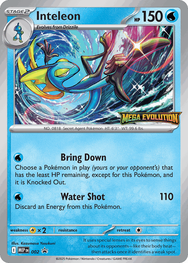 Inteleon #2 from Mega Evolution Black Star Promos - Promo - Illustrated by Kazumasa Yasukuni