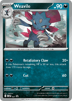Weavile Pokémon TCG card art