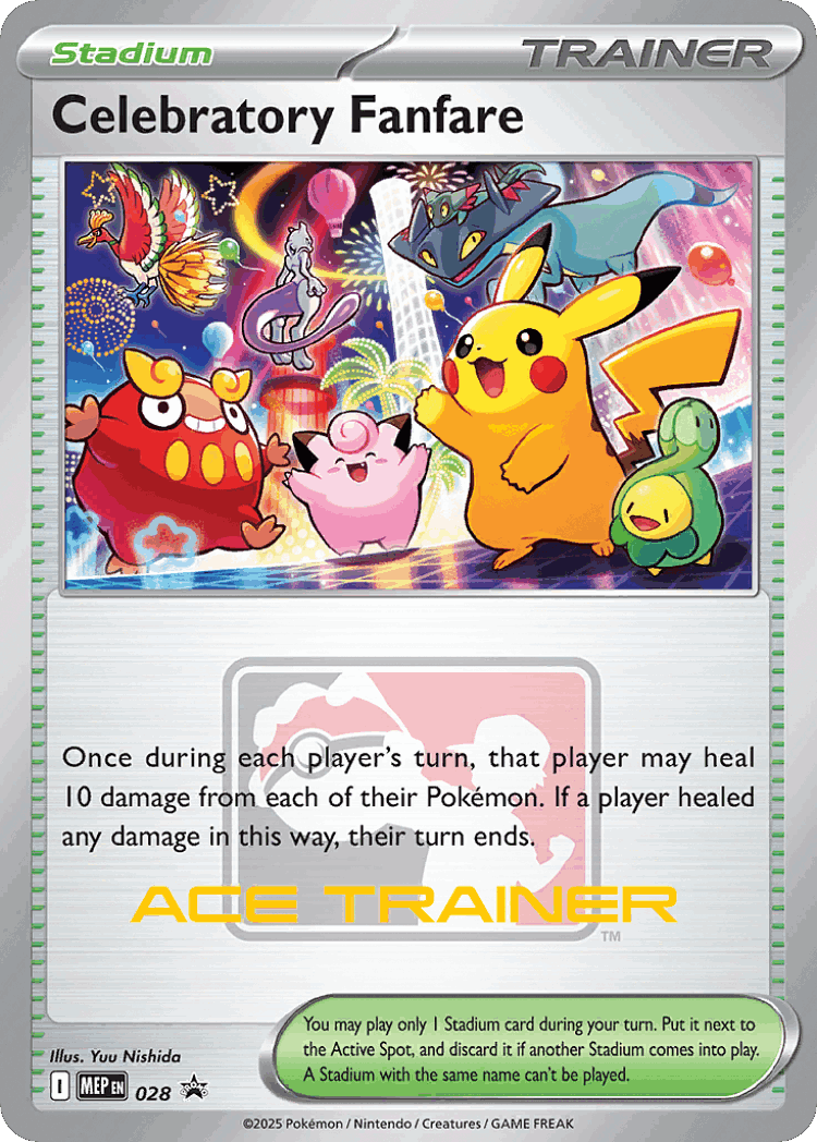 Celebratory Fanfare #28 from Mega Evolution Black Star Promos - Promo - Illustrated by Yuu Nishida