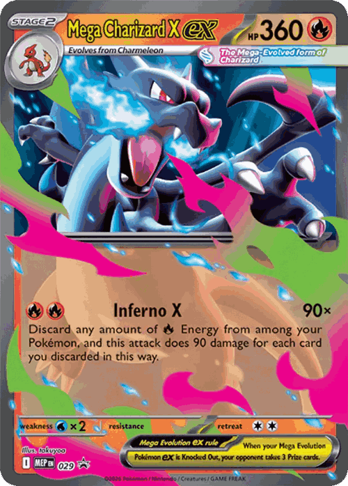 Mega Charizard X ex 29, Mega Evolution Black Star Promos