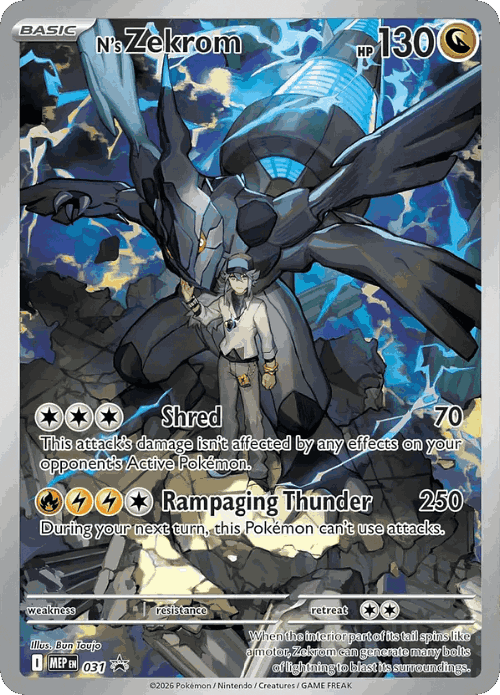 N's Zekrom #31 from Mega Evolution Black Star Promos - Promo - Illustrated by Bun Toujo
