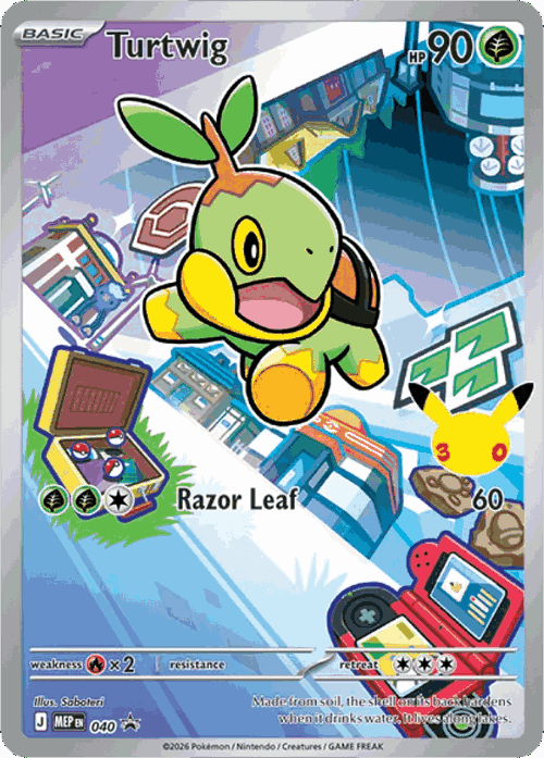 Turtwig #40 from Mega Evolution Black Star Promos - Promo - Illustrated by Saboteri