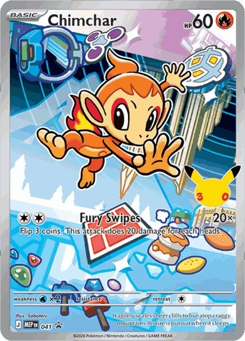 Chimchar #41 from Mega Evolution Black Star Promos - Promo - Illustrated by Saboteri