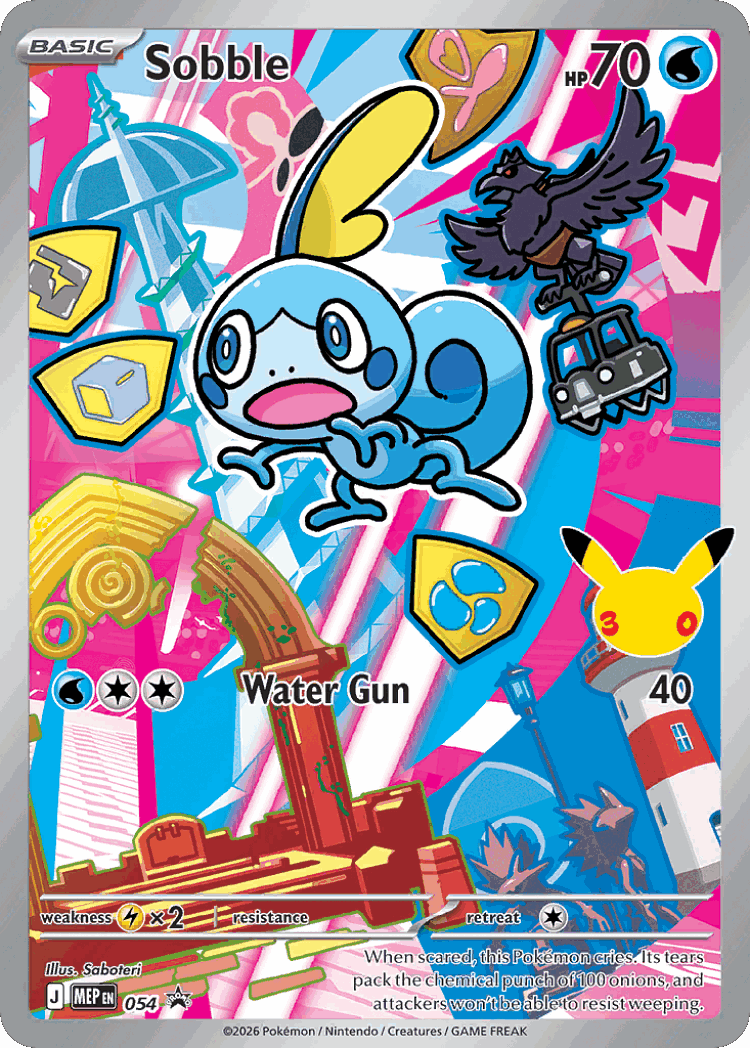 Sobble #54 from Mega Evolution Black Star Promos - Promo - Illustrated by Saboteri