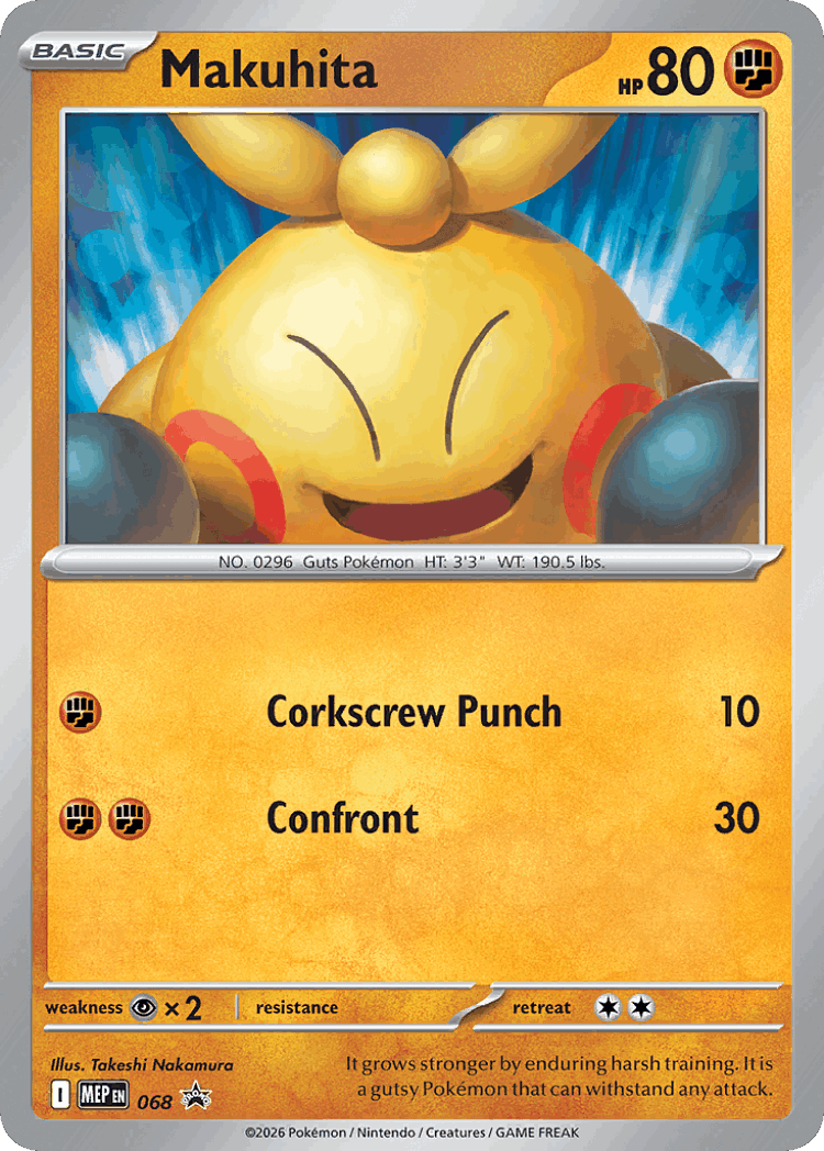 Makuhita #68 from Mega Evolution Black Star Promos - Promo