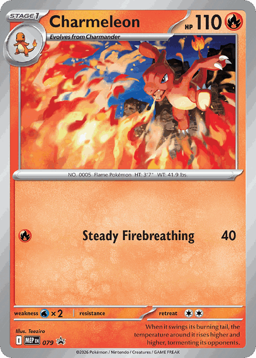 Charmeleon #79 from Mega Evolution Black Star Promos - Promo - Illustrated by Teeziro