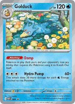 Golduck Pokémon TCG card art