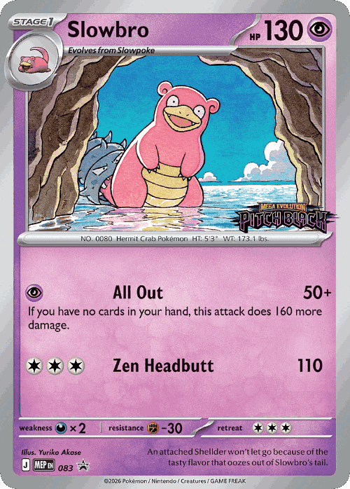 Slowbro #83 from Mega Evolution Black Star Promos - H - Illustrated by Yuriko Akase