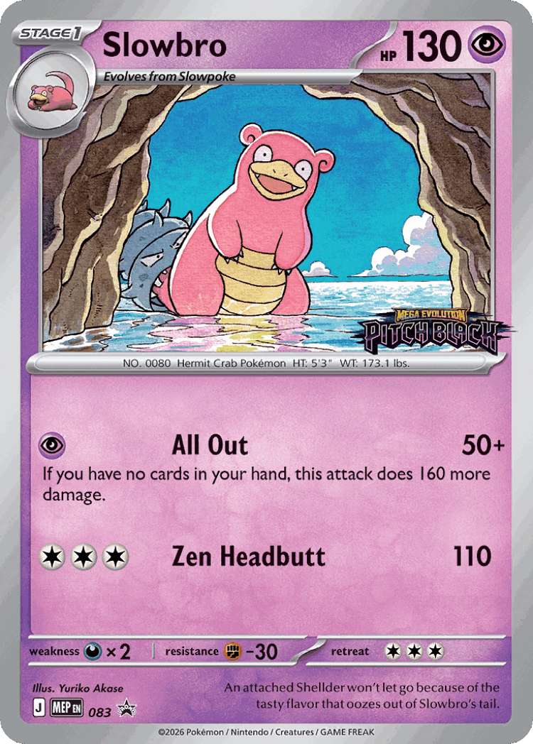 Slowbro #83 from Mega Evolution Black Star Promos - H - Illustrated by Yuriko Akase