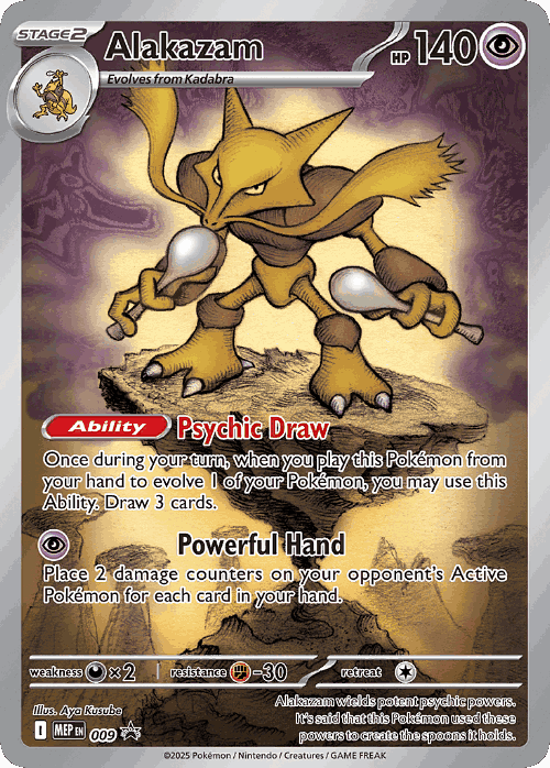 Alakazam Pokémon TCG card art