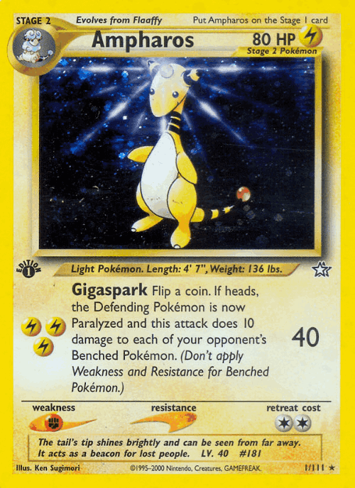 Ampharos Pokémon TCG card art