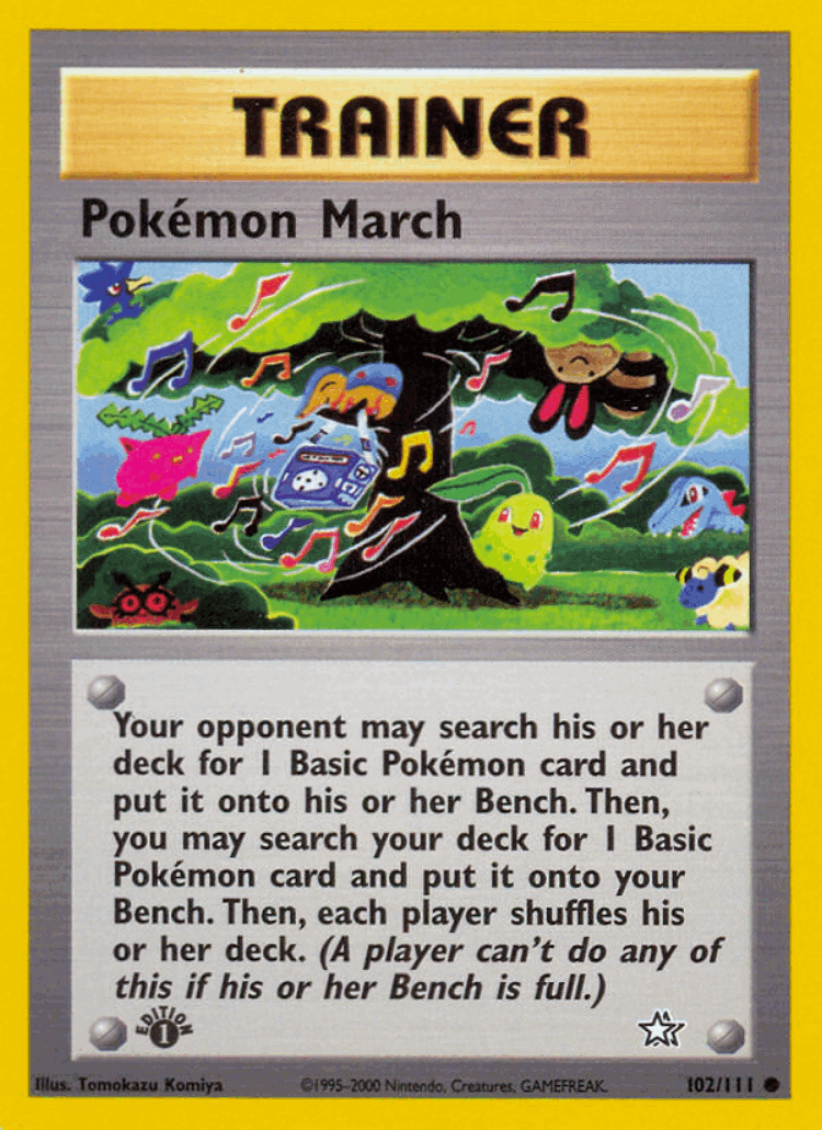 Pokémon March #102 from Neo Genesis - Common - Illustrated by Tomokazu Komiya