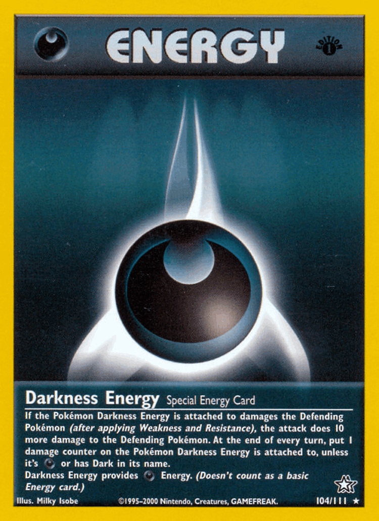 Darkness Energy #104 from Neo Genesis - Rare - Illustrated by Milky Isobe