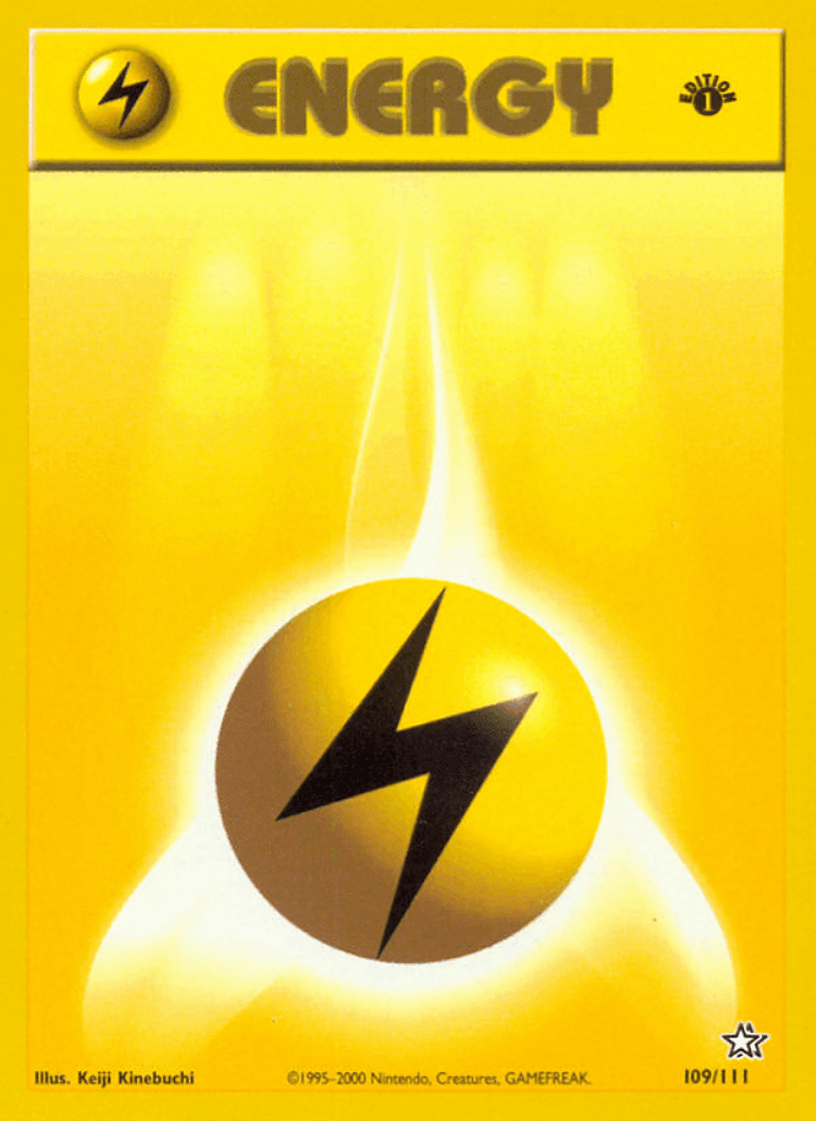 Lightning Energy #109 from Neo Genesis - Illustrated by Keiji Kinebuchi