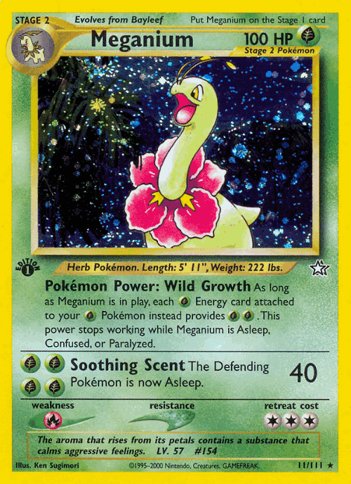 Meganium Pokémon TCG card art